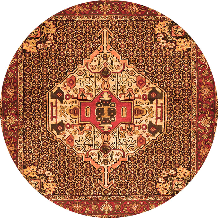 Square Persian Orange Traditional Rug, tr2429org
