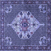 Square Persian Blue Traditional Rug, tr2429blu