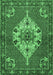 Machine Washable Persian Emerald Green Traditional Area Rugs, wshtr2429emgrn