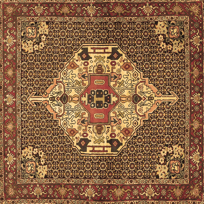 Square Machine Washable Persian Brown Traditional Rug, wshtr2429brn