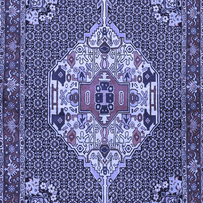 Machine Washable Persian Blue Traditional Rug, wshtr2429blu