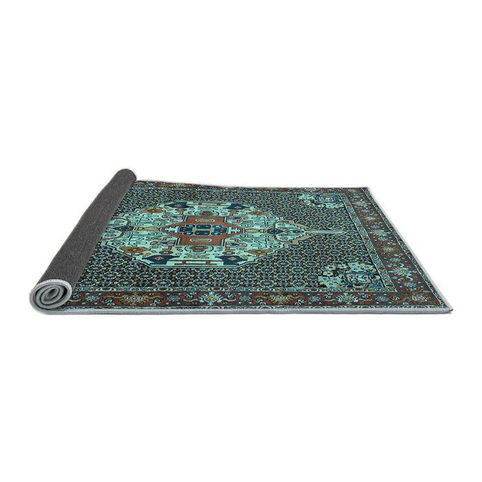 Sideview of Persian Light Blue Traditional Rug, tr2429lblu