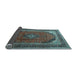 Sideview of Medallion Light Blue Traditional Rug, tr242lblu