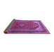 Sideview of Medallion Purple Traditional Rug, tr242pur