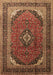 Medallion Brown Traditional Rug, tr242brn