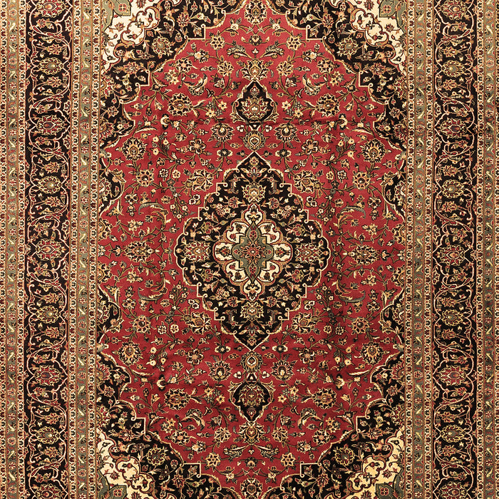 Medallion Brown Traditional Rug, tr242brn