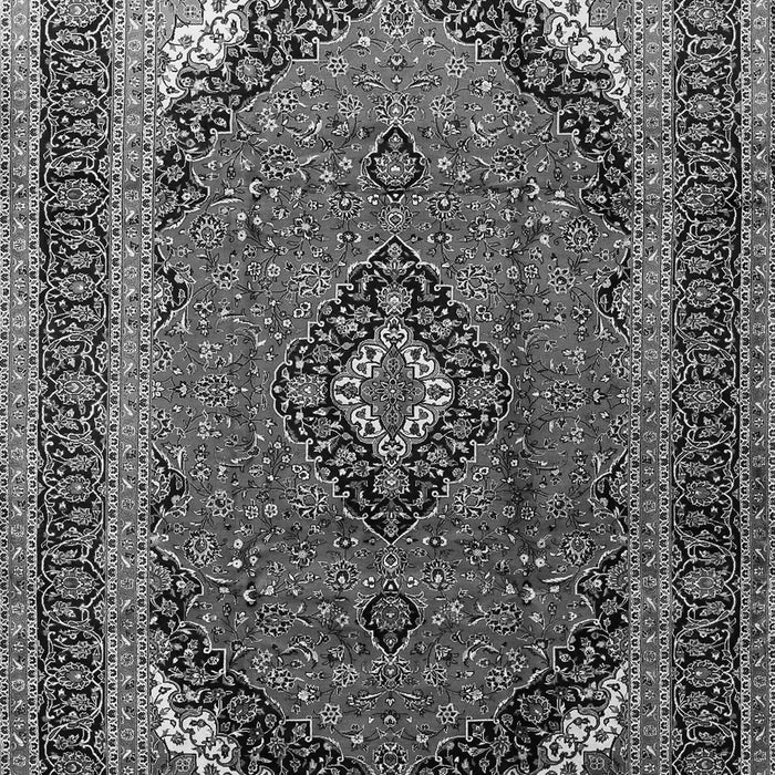 Serging Thickness of Machine Washable Medallion Gray Traditional Rug, wshtr242gry