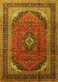 Medallion Yellow Traditional Rug, tr242yw