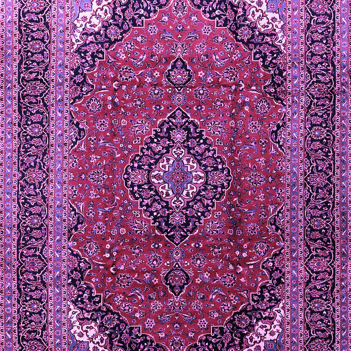 Machine Washable Medallion Purple Traditional Area Rugs, wshtr242pur