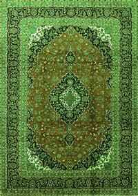 Medallion Green Traditional Rug, tr242grn