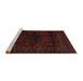 Sideview of Machine Washable Traditional Bakers Brown Rug, wshtr2430