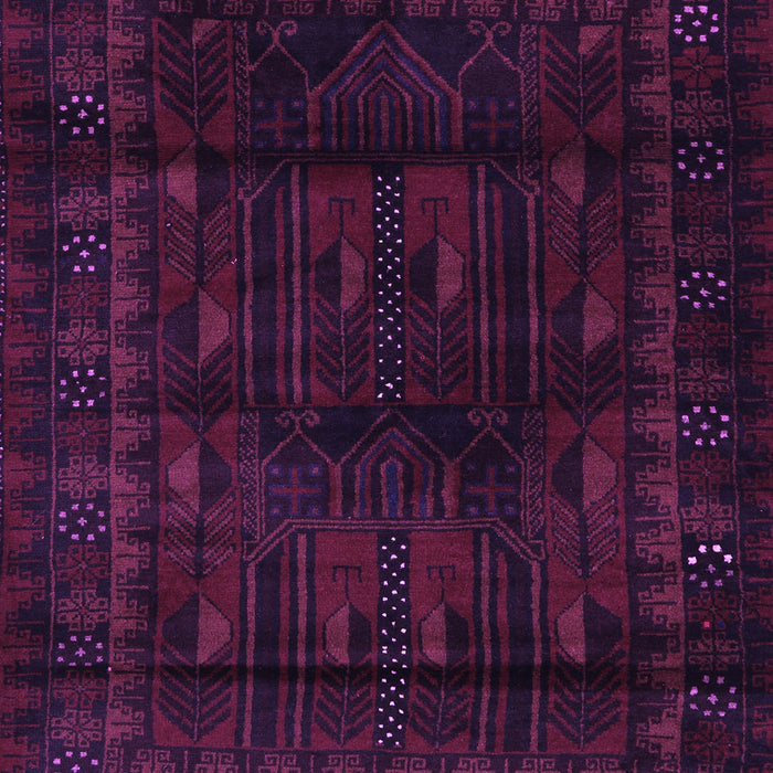 Machine Washable Persian Purple Traditional Area Rugs, wshtr2430pur