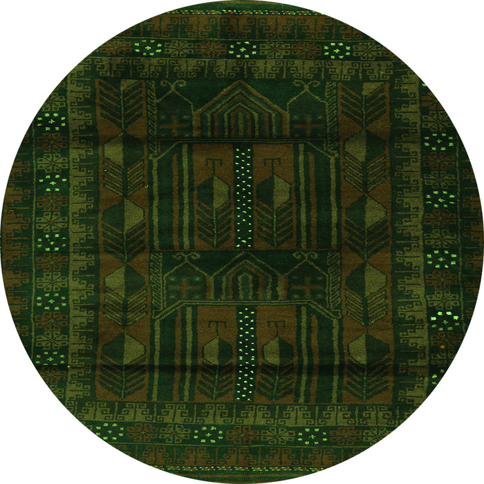 Square Persian Green Traditional Rug, tr2430grn