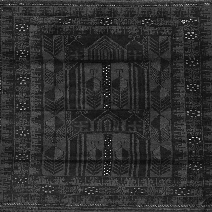 Round Machine Washable Persian Gray Traditional Rug, wshtr2430gry