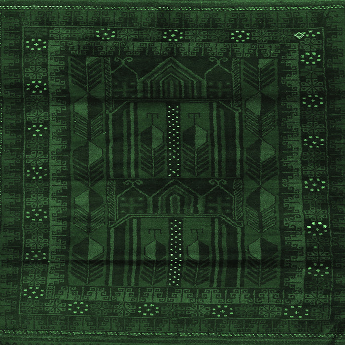 Square Persian Emerald Green Traditional Rug, tr2430emgrn