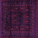 Square Machine Washable Persian Purple Traditional Area Rugs, wshtr2430pur