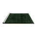 Sideview of Machine Washable Persian Emerald Green Traditional Area Rugs, wshtr2430emgrn