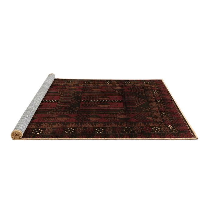 Sideview of Machine Washable Persian Brown Traditional Rug, wshtr2430brn