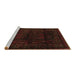 Sideview of Machine Washable Persian Brown Traditional Rug, wshtr2430brn