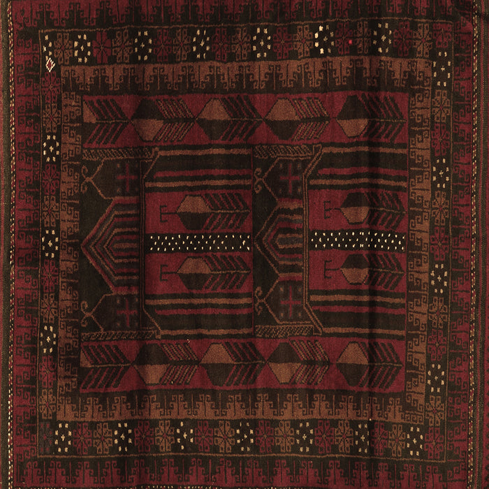 Square Persian Brown Traditional Rug, tr2430brn