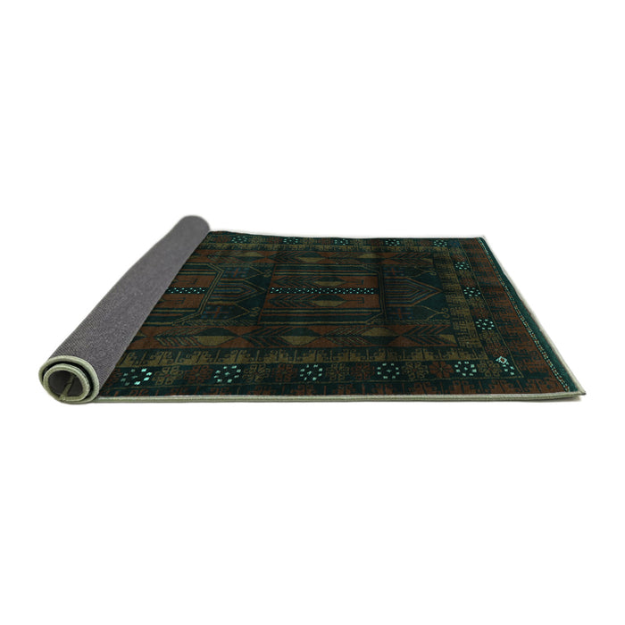 Sideview of Persian Turquoise Traditional Rug, tr2430turq