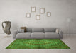 Machine Washable Persian Green Traditional Area Rugs in a Living Room,, wshtr2431grn