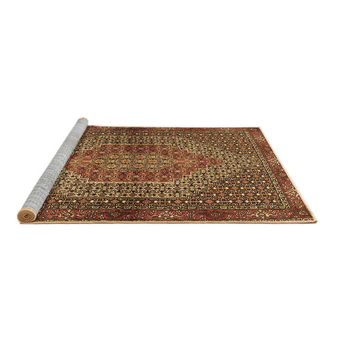 Sideview of Machine Washable Persian Brown Traditional Rug, wshtr2431brn