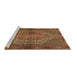 Sideview of Machine Washable Persian Brown Traditional Rug, wshtr2431brn