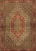 Machine Washable Persian Brown Traditional Rug, wshtr2431brn