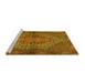 Sideview of Machine Washable Persian Yellow Traditional Rug, wshtr2431yw