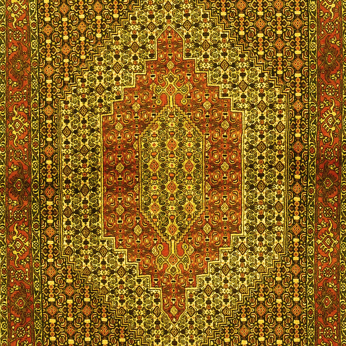 Machine Washable Persian Yellow Traditional Rug, wshtr2431yw
