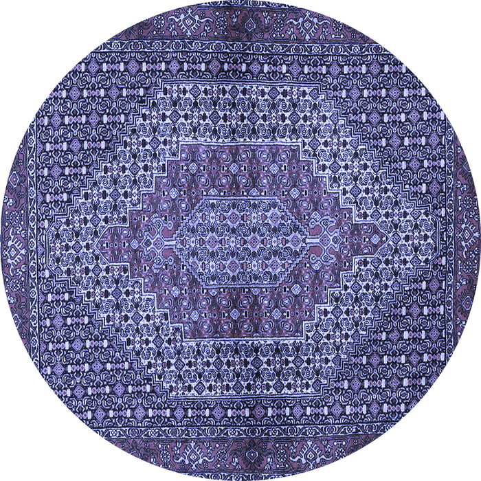 Round Persian Blue Traditional Rug, tr2431blu