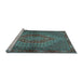 Sideview of Machine Washable Persian Light Blue Traditional Rug, wshtr2431lblu