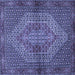 Square Persian Blue Traditional Rug, tr2431blu