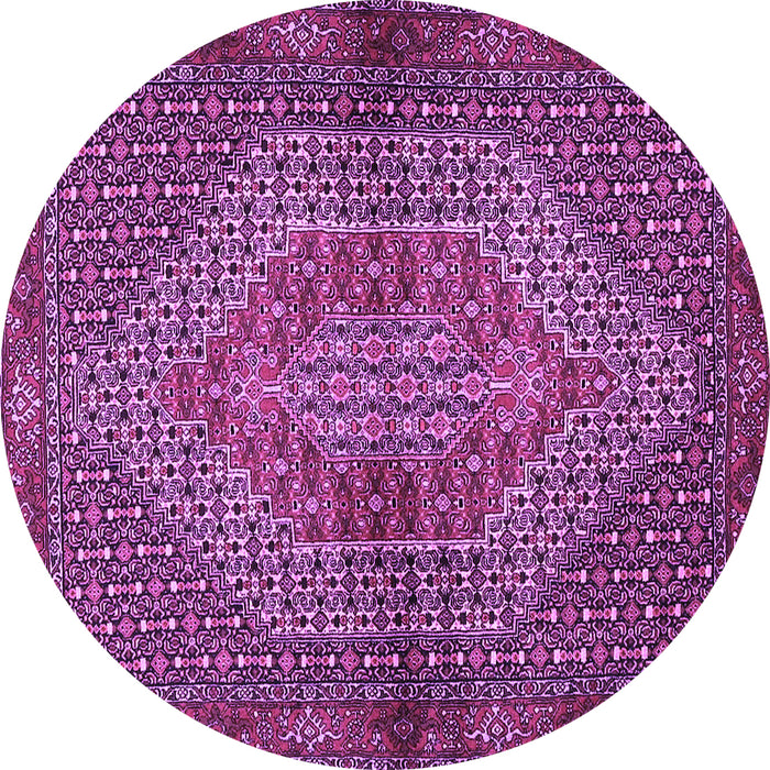 Round Persian Purple Traditional Rug, tr2431pur