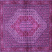 Square Persian Purple Traditional Rug, tr2431pur