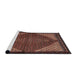 Sideview of Machine Washable Traditional Rust Pink Rug, wshtr2432