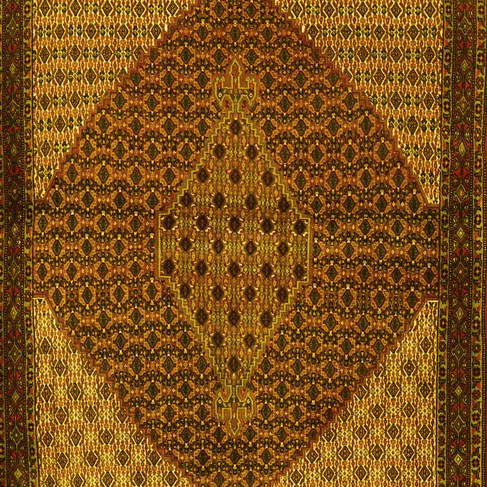 Machine Washable Persian Yellow Traditional Rug, wshtr2432yw