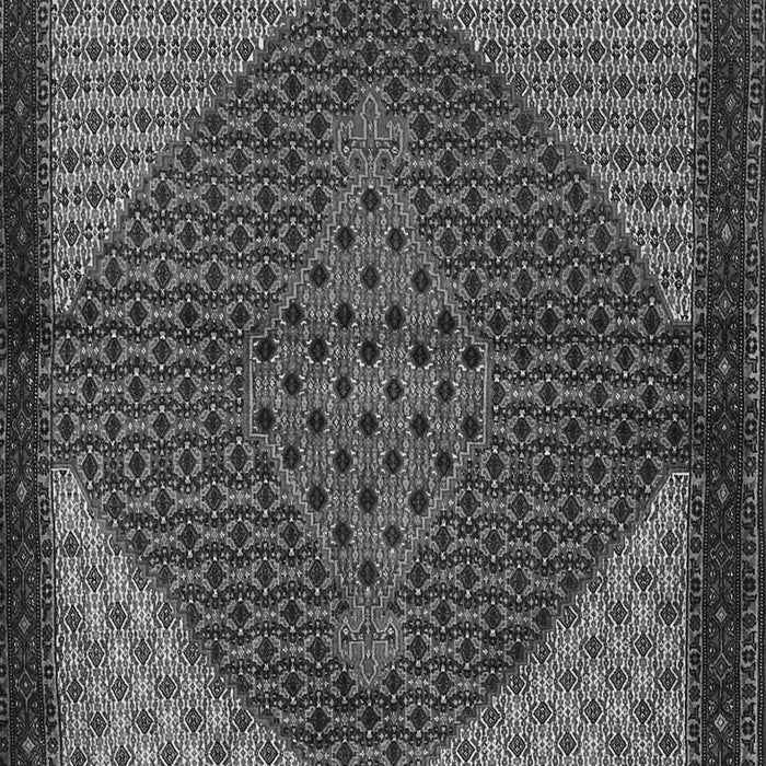 Serging Thickness of Machine Washable Persian Gray Traditional Rug, wshtr2432gry