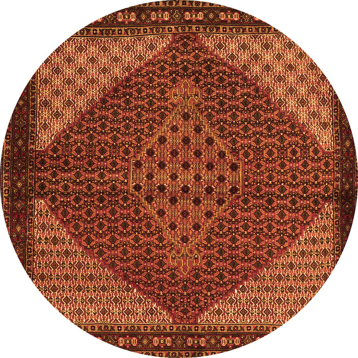 Machine Washable Persian Orange Traditional Area Rugs, wshtr2432org