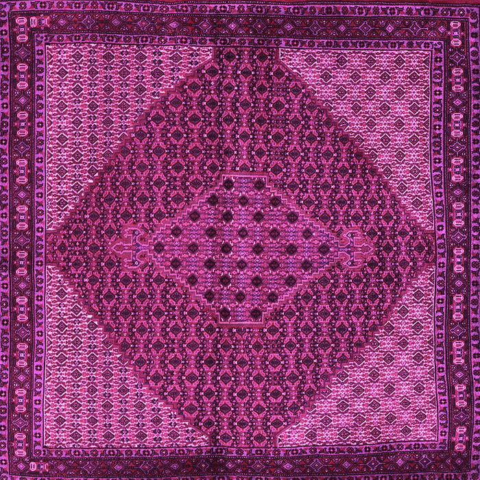 Square Machine Washable Persian Pink Traditional Rug, wshtr2432pnk