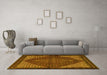 Machine Washable Persian Yellow Traditional Rug in a Living Room, wshtr2432yw