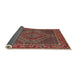 Sideview of Traditional Saffron Red Persian Rug, tr2433