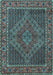 Machine Washable Persian Light Blue Traditional Rug, wshtr2433lblu