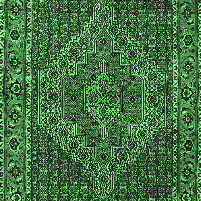 Machine Washable Persian Emerald Green Traditional Area Rugs, wshtr2433emgrn