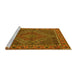 Sideview of Machine Washable Persian Yellow Traditional Rug, wshtr2433yw