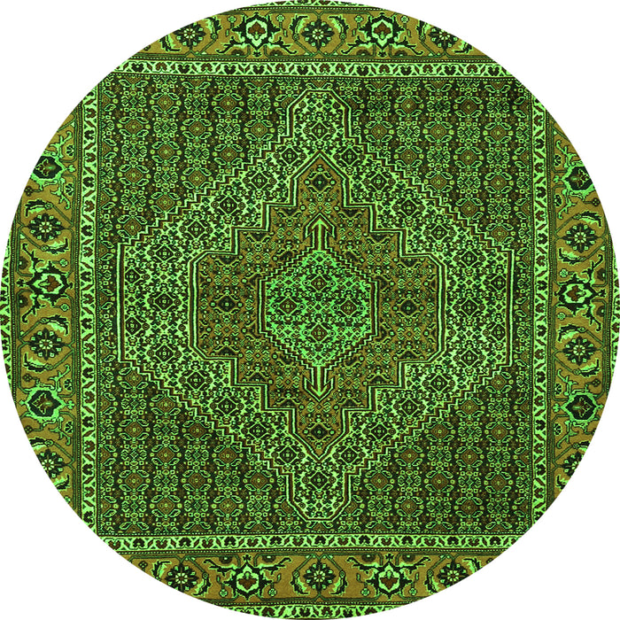 Square Persian Green Traditional Rug, tr2433grn