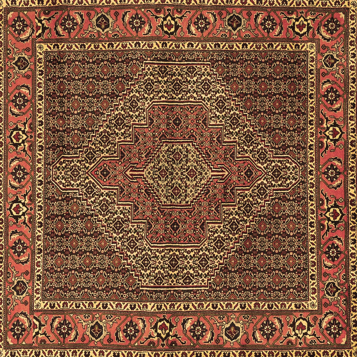 Square Machine Washable Persian Brown Traditional Rug, wshtr2433brn