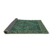 Sideview of Persian Turquoise Traditional Rug, tr2433turq