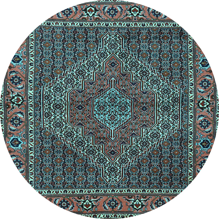 Round Persian Light Blue Traditional Rug, tr2433lblu